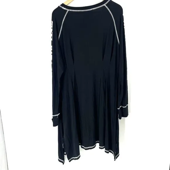 Killstar Tunic Top Dress Size XXL Black Dearly Departed Flared Goth Metal Lace - Picture 6 of 8